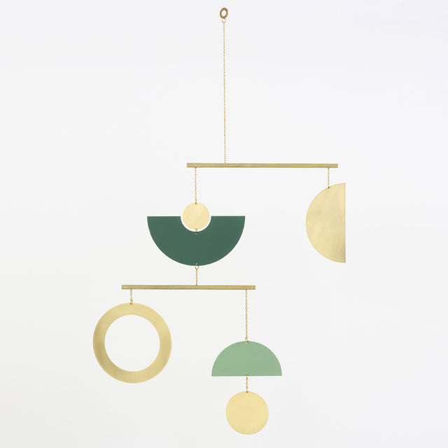Canopy Mobile - Green/Brass