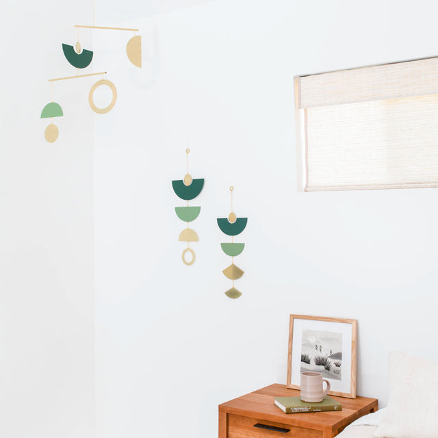 Canopy Mobile - Green/Brass