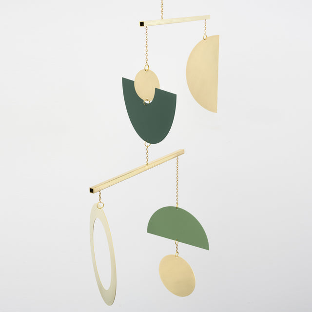 Canopy Mobile - Green/Brass
