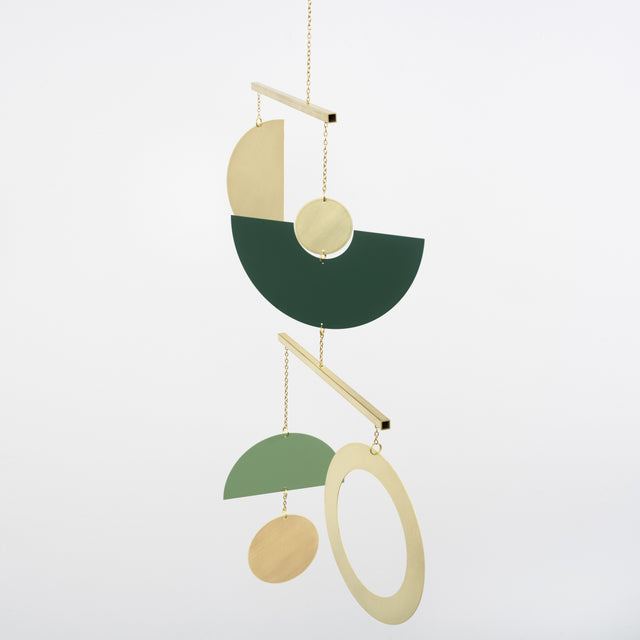 Canopy Mobile - Green/Brass