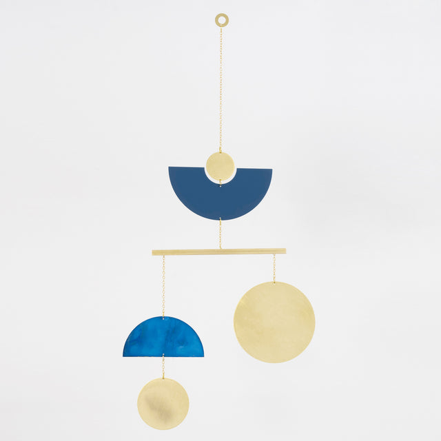 Pivot Mobile - Blue Patina/Brass