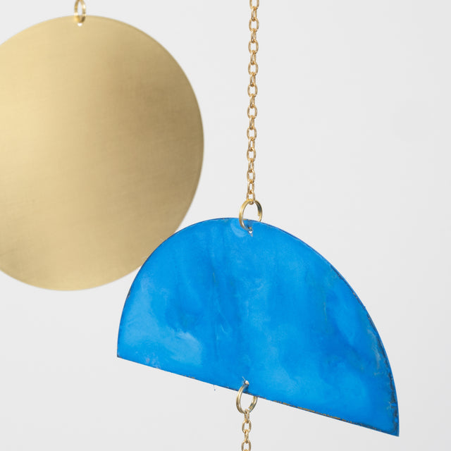 Pivot Mobile - Blue Patina/Brass