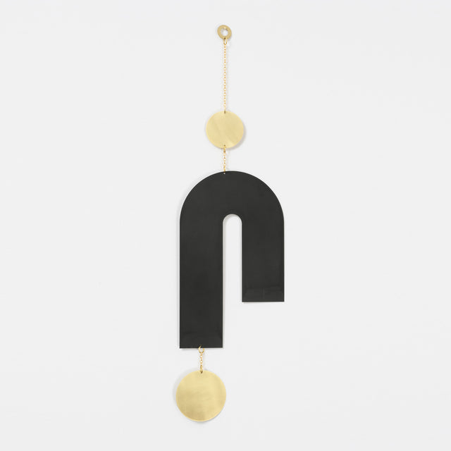 Turn Wall Hanging - Black/Brass