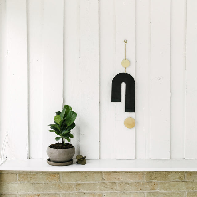 Turn Wall Hanging - Black/Brass