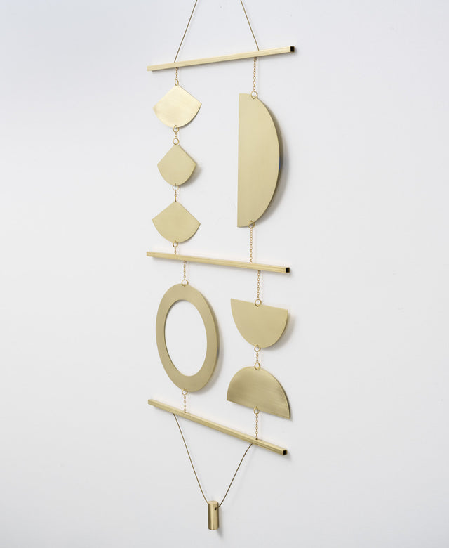 Quadrant Wall Hanging - Brass