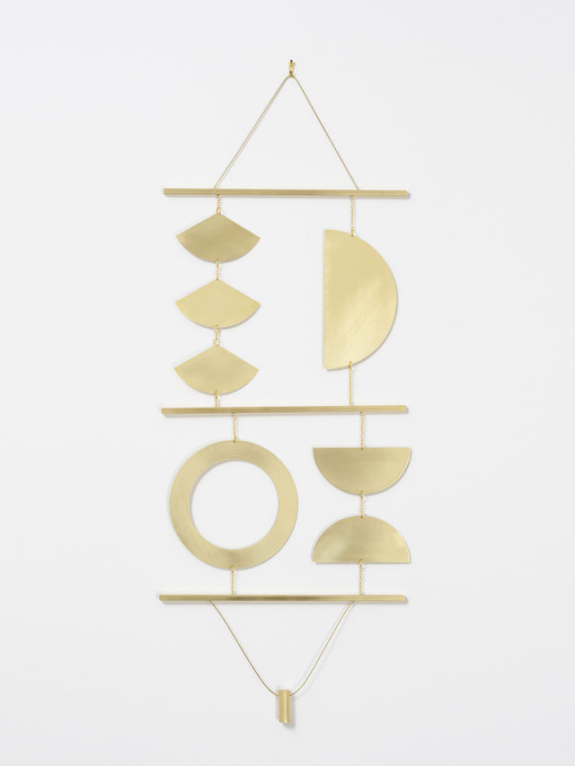 Quadrant Wall Hanging - Brass